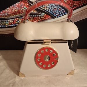 Elegant Cream TELEPHONE  Crossbody Bag